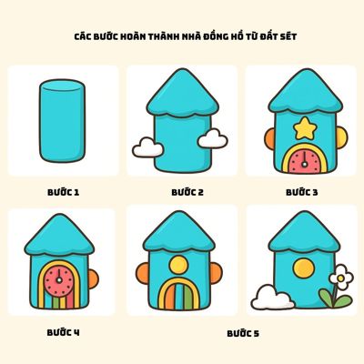 cách-làm-nhà-đồng-hồ-bằng-đất-sét